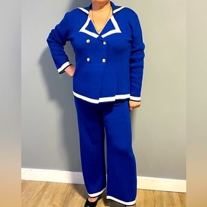 Two peace set, stretch straight leg pants and top, 100% Cotton